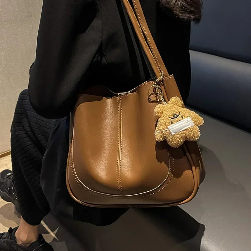 High End Texture Large Capacity Bucket Bag Everyday
