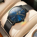 Luxury Women Watch with Mesh Strap Date Display - Black Blue