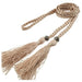 Women Braided Tassel Belt Knot Decorated Waist Rope - Apricot
