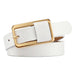 Fashionable Womens Belt with Wide Cinched Waist - White