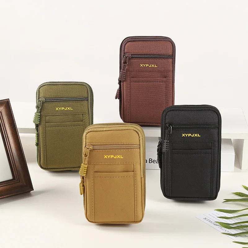 Waist Pack with Two Zippered Pockets Box Shape
