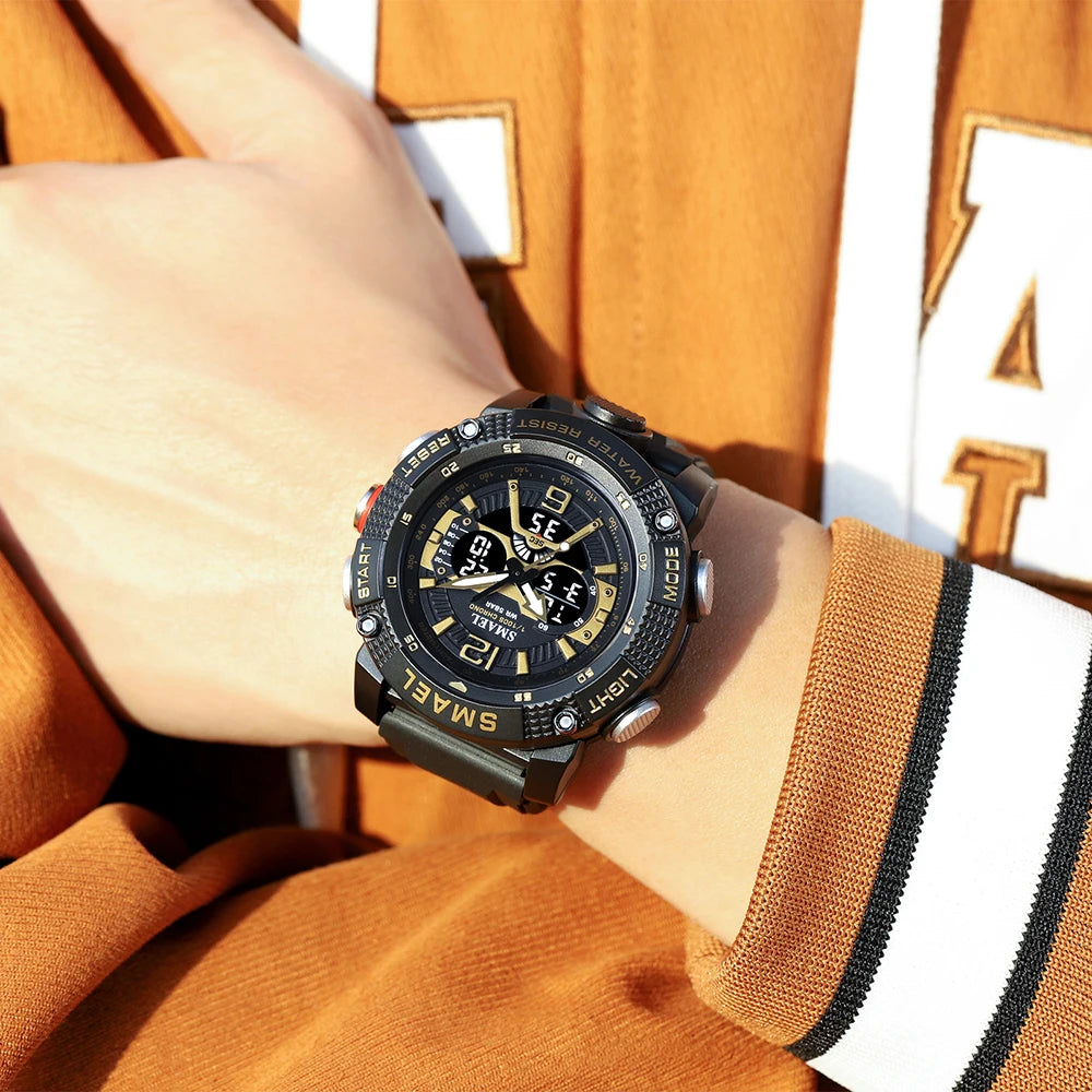 Analog Digital Sport Watch with Water Resistance