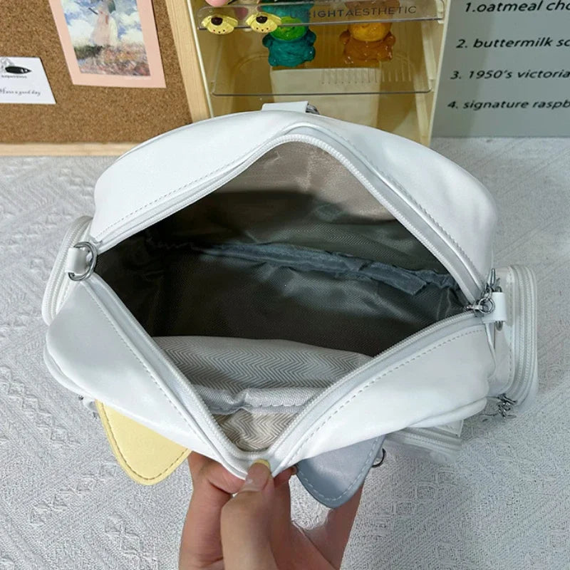 Cat Ear Backpack with Clear Front Pocket for Everyday