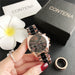 Elegant Chronograph Bracelet Timepiece With Roman Dial - Black