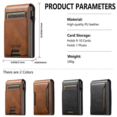 Flip Card Wallet Premium With Photo Window And Ejector