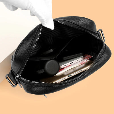 Crossbody Messenger Bag with Front Zip Pocket