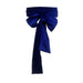 Velvet Bowknot Self Tie Waist Belt with Ribbon Ends - Royal Blue