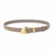 Belt Vintage Style with Gold Buckle - Gray