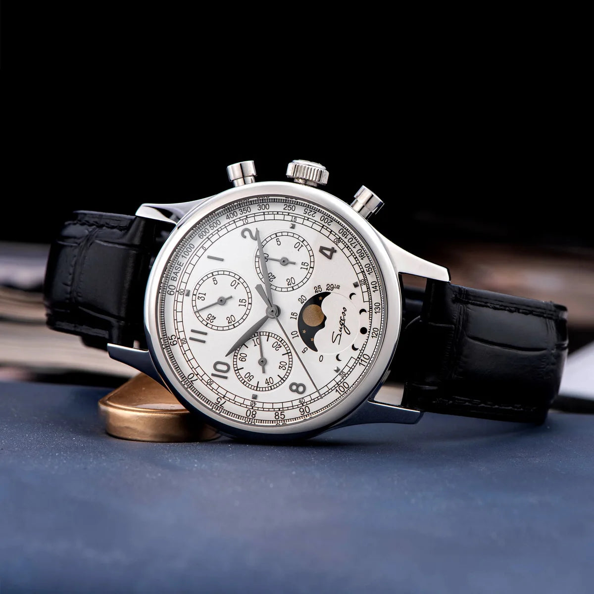 Chronograph Moonphase Mechanical Wristwatch Premium