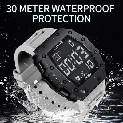 Digital Sport Watch Large Screen Waterproof 30M
