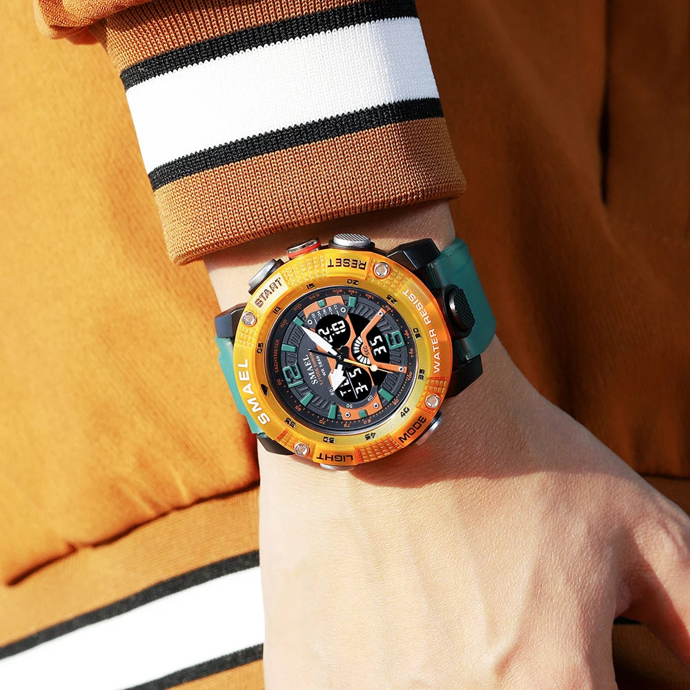 Analog Digital Sport Watch with Water Resistance