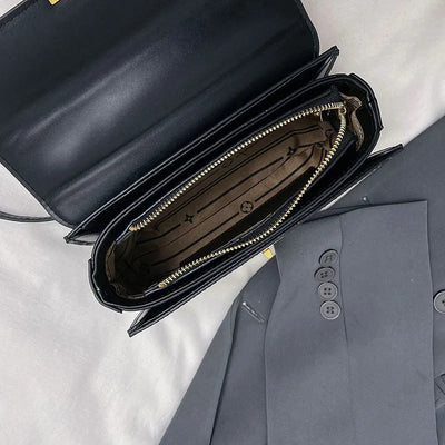 Handbag Monogram Crossbody with Chain Strap Flap Lock - WO2MEN