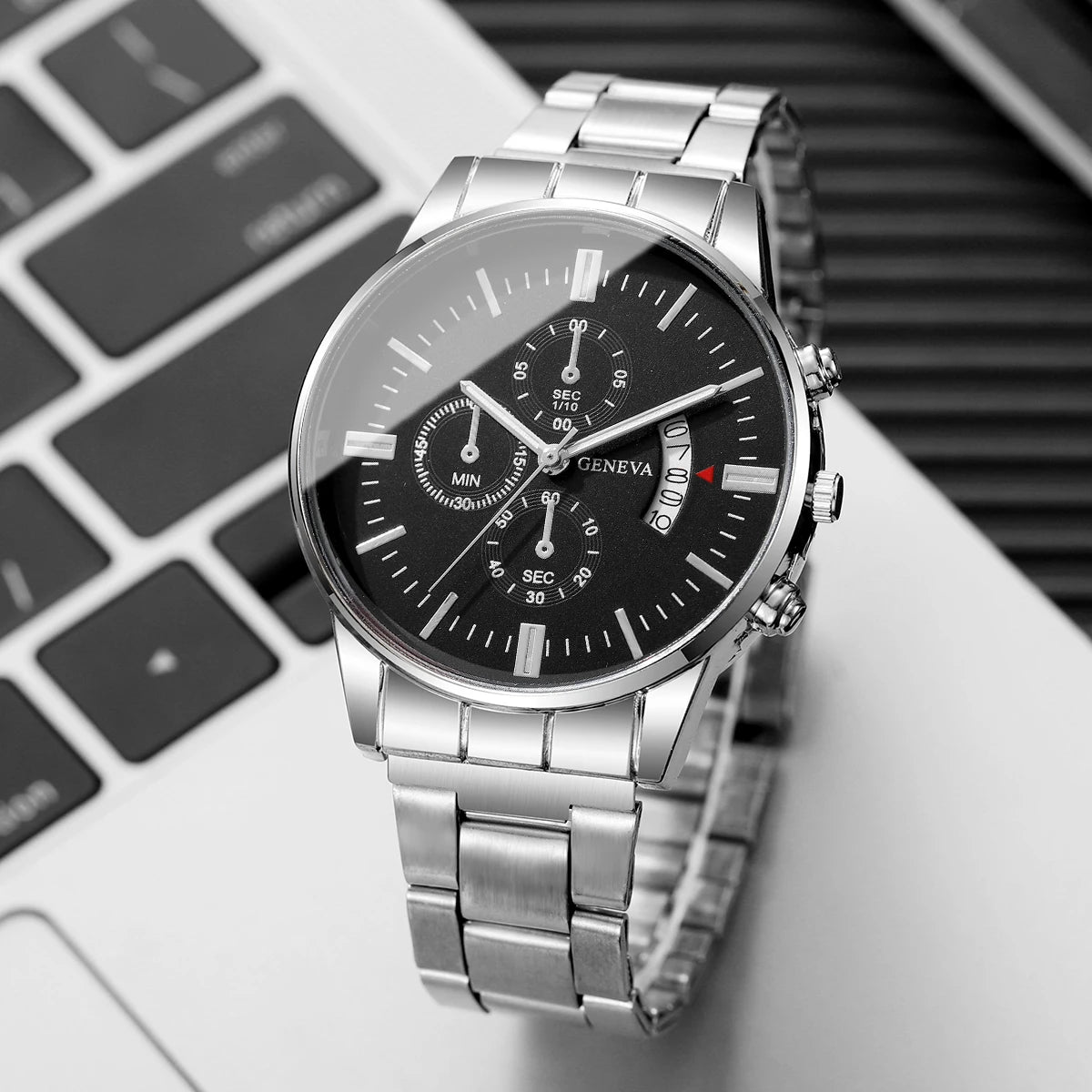 Wristwatch with Chronograph Sub Dials and Date