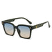 Luxurious Square Framed Sunglasses With Monogram Accent - Green
