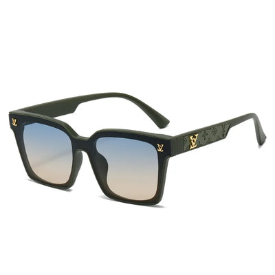 Luxurious Square Framed Sunglasses With Monogram Accent - WO2MEN