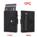 RFID Wallet With Airtag Pocket And Slim Card Holder - Black