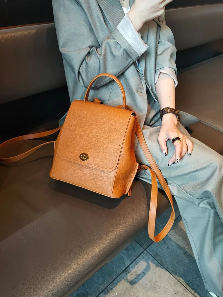 Backpack With Flap Lock For Everyday Refined Living - WO2MEN