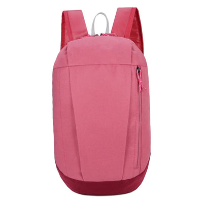 Patchwork Pattern Backpack Outdoor Casual Style - Rose Pink