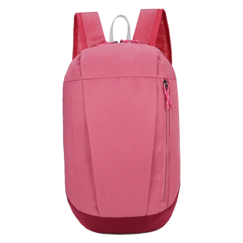 Patchwork Pattern Backpack Outdoor Casual Style - Rose Pink