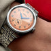 Field Watch with Luminous Dial and Hand Wind Movement - Salmon Metal