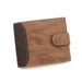 Classic Patchwork Wallet with Hasp Closure Card Holder - Brown