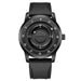 Planet Design Floating Magnetic Pointer Watch - BK/WH Silicone