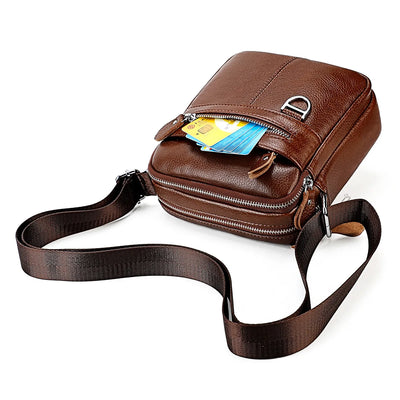 Men's Genuine Leather Crossbody Bag for Everyday Use