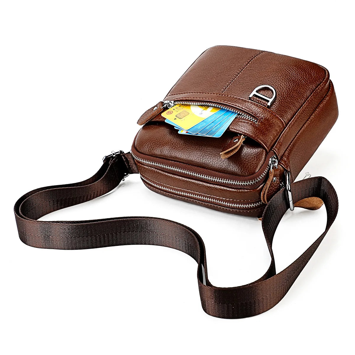 Men's Genuine Leather Crossbody Bag for Everyday Use