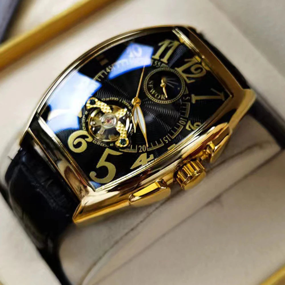 Automatic Mechanical Wristwatch Tourbillon Skeleton