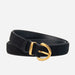 Belt with Circular Buckle for Everyday Wear And Style - Black