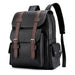 Backpack with Front Flap Buckle Straps and Side Pockets - Black