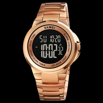 Digital Wristwatch with LED Display Countdown Timer