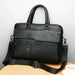 Business Briefcase with Front Pocket and Handles - Black