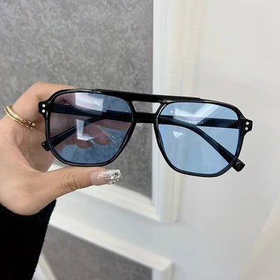 Casual Square Sunglasses for Women Men Mirrored