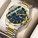 Sport Original Watch Luminous Dial Timepiece Everyday - Gold Blue