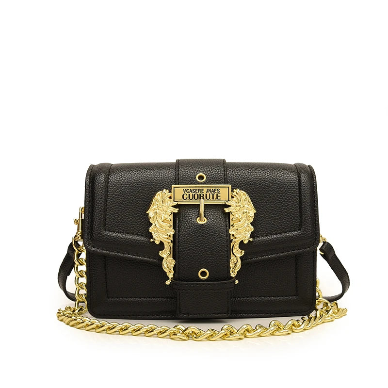 Handbag Crossbody With Ornate Lock and Chain Strap - WO2MEN