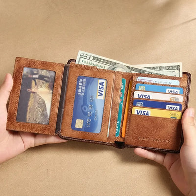 Trifold Wallet With RFID and ID Window for Everyday Use - WO2MEN