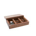 Walnut Jewelry Display Box with Six Compartments - C V7