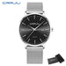 Silk Mesh Dial Timepiece With Calendar Window Luxe Neo - Silver Black