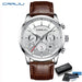 Chronograph Wristwatch With Multifunction Subdials - Silver White