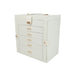 Large Capacity Jewelry Storage Box with Drawers - White