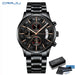 Nocturne Chronograph Dial Timepiece for Everyday Wear - Black Gold