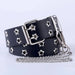 Belt Studded PU Leather Chain with Star Grommets - StarElet With Chain