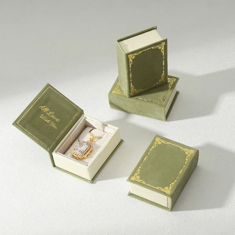 Book Shaped Jewelry Box On The Go Velvet Interior