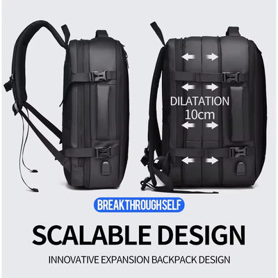 Backpack with Expanding Design for Tech Travel Everyday - WO2MEN