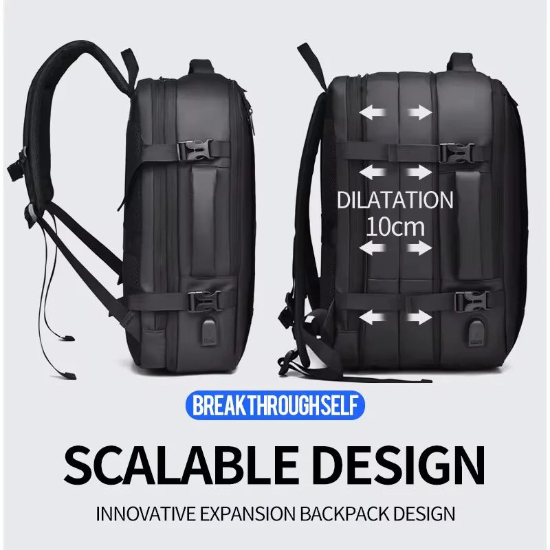 Backpack with Expanding Design for Tech Travel Everyday - WO2MEN
