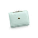 Petite Heart Clasp Wallet for Cards and Coins Elegance - Green