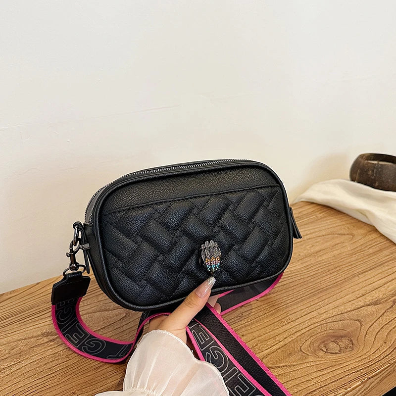 Handbag Diamond Quilt Crossbody with Sleek Accents - WO2MEN