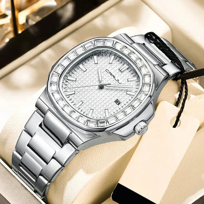 Watch Diamond Bezel Edition with Stainless Bracelet - WO2MEN