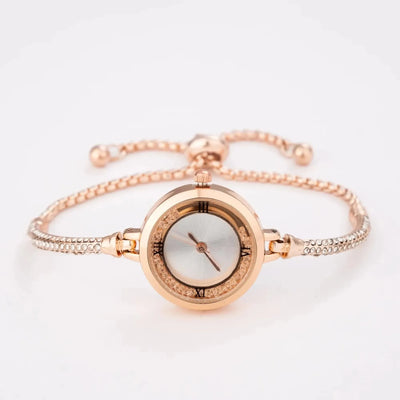 Refined Bracelet Wristwatch With Tiny Dial Charm Detail
